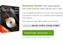 Gratis: “WinX DVD Ripper Platinum Giveaway” für kurze Zeit zum Nulltarif