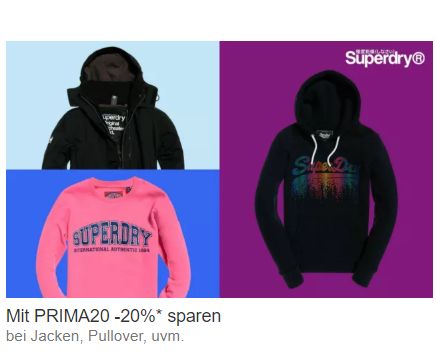 Superdry: Sale bei Ebay mit 20 Prozent Extra-Rabatt