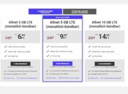Megasim: Monatlich kündbare LTE-Allnet-Flats ab 6,99 Euro