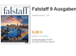 Falstaff: Jahresabo mit automatischem Ende für sechs Euro