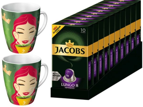 Ebay: 100er-Pack Nespresso-Kapseln von Jacobs mit 2 Tassen für 19,90 Euro