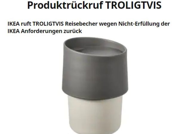 Chemie-Alarm: Ikea ruft Trinkbecher Troligtvis zurück