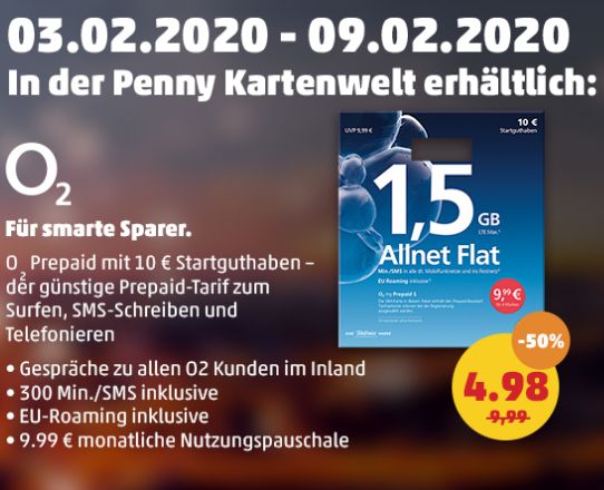 Penny: SIM-Karten zum halben Preis für eine Woche