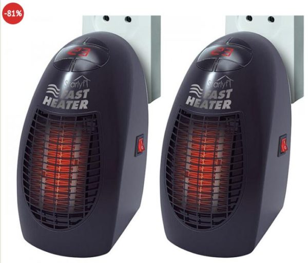 Dealclub: Doppelpack Mini-Heizlüfter mit 400 Watt für elf Euro frei Haus