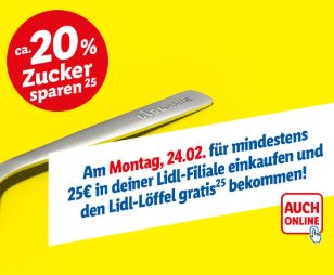 Lidl-Löffel: Gratis-Exemplar ab 25 Euro Einkaufswert am 24. Februar 2020