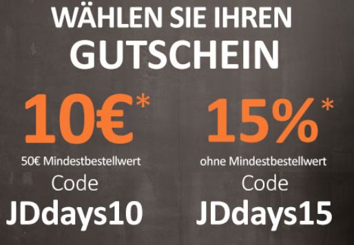 Jeans Direct: Rabatt von 10 Euro oder 15 Prozent auf Markenjeans