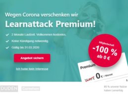 Gratis: Duden Lernattack im Wert von 34 Euro für zwei Monate komplett gratis