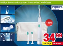 Völkner: Ultraschallzahnbürste Sonicare Easyclean HX6511/33 für 34,99 Euro