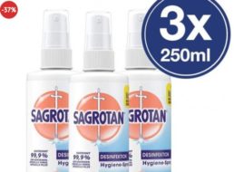 Sagrotan: Hygienespray im Dreierpack für 14,99 Euro frei Haus