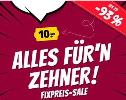 Sportspar: 10-Euro-Sale mit 90 Markenprodukten bis Mittwoch nachmittag