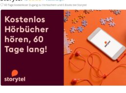 Gratis: Zwei Monate Hörbuch-Flat bei Storytel via Groupon