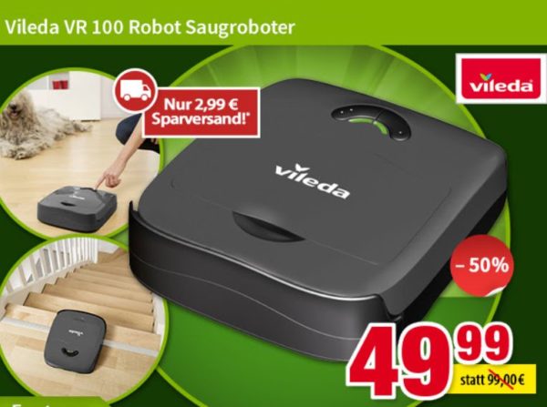 Völkner: Saugroboter Vileda VR 100 für 49,99 Euro plus Versand