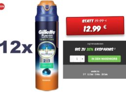 Dealclub: 12er-Pack “Gillette Fusion ProGlide Sensitive” Gel für 12,99 Euro