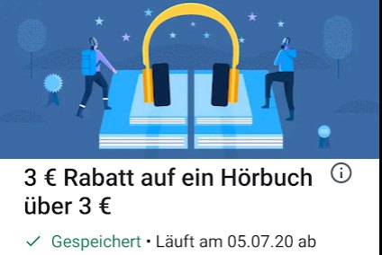 Google Play: 3 Euro Hörbüch-Rabatt ab 3 Euro Warenwert