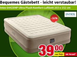 Völkner: Intex-Luftbett mit integrierter Pumpe für 39 Euro frei Haus