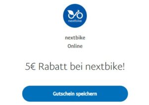 Gratis: Fünf Euro Guthaben für Nextbike via Paypal