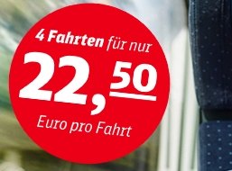 Deutsche Bahn: Sommer-Ticket für 4 Fahrten zum Preis von 70-90 Euro