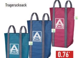 Wieder da: Aldis-Tragerucksack deutschlandweit für 76 Cent