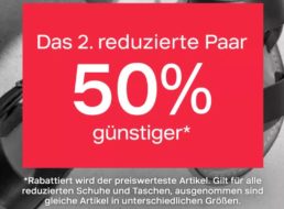 Deichmann: Zweites Paar reduzierte Schuhe zum halben Preis