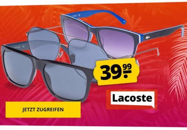 Lacoste: Sonnenbrillen bei Sportspar für 39,99 Euro