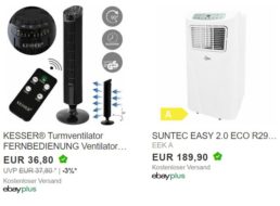 Ebay: Klimagerät mit Entfeucherfunktion für 189,90 Euro frei Haus