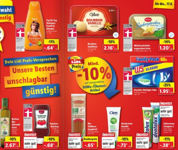Lidl: Produkte mit Testsiegel für eine Woche mit Sonder-Rabatt