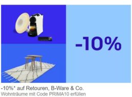 Ebay: B-Ware-Möbel mit zehn Prozent Extra-Rabatt