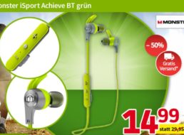 Völkner: Bluetooth-Kopfhörer “Monster iSport Achieve” für 14,99 Euro