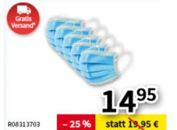 Völkner: 50er-Pack Masken für 14,95 Euro frei Haus