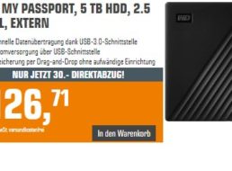 Saturn: WD My Passport mit 5 TByte für 96,71 Euro frei Haus