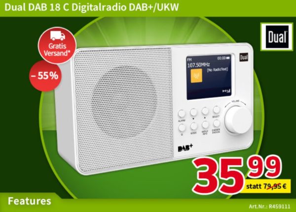 Völkner: DAB-Radio mit Farbdisplay für 35,99 Euro frei Haus