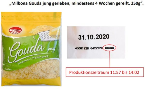 Rückruf: Plastik im geriebenen Gouda von Lidl