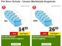 Völkner: 100er-Pack Masken für 26,95 Euro frei Haus, 50er für 14,95 Euro