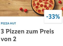 Lidl Plus: Drei Pizzen zum Preis von zweien bei “Pizza Hut”