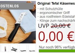 Gratis: Tefal-Käsemesser bei Druckerzubehoer zum Nulltarif