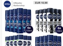 Nivea: Sechserpack Deo / Antitranspirant für 10,99 Euro frei Haus