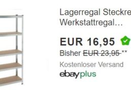 Ebay: Schwerlastregal ab 15,25 Euro frei Haus