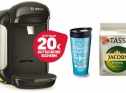 Ebay: Tassimo Vivy 2 mit Gutscheinen und Thermobecher für 29,99 Euro