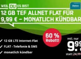 Knaller: Monatlich kündbare LTE-Allnet-Flat mit 12 GByte für 9,99 Euro