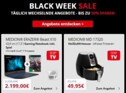 Medion: Black Week mit Technik-Schnäppchen ab 1,90 Euro