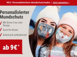 Lidl: Mundschutz mit eigenem Foto ab 9 Euro mit Versand