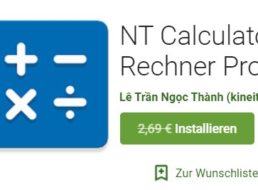Gratis-App: “NT Calculator Pro” für 0 statt 2,69 Euro