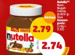 Penny: Nutella zum Aktionspreis mit Option auf Zehnfach Payback-Punkte