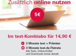 Gratis: “Test.de”-Flatrate zum Dreimonats-Abo mit CD für 14,90 Euro