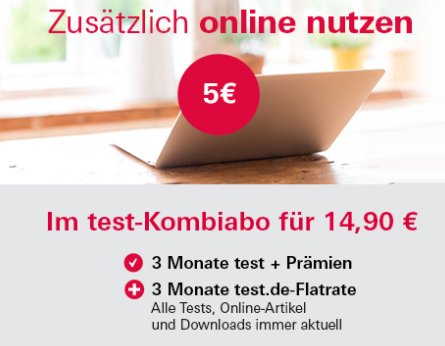 Gratis: "Test.de"-Flatrate zum Dreimonats-Abo mit CD für 14,90 Euro