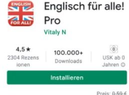Gratis: App “Englisch für alle – Pro” via Google Play zum Nulltarif