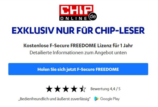 Gratis: F-Secure VPN für ein Jahr zum Nulltarif