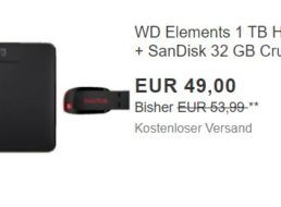 Ebay: TByte-Festplatte und USB-Stick im Bundle für 49 Euro frei Haus