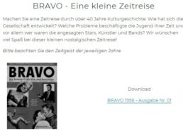 Gratis: Erstausgaben der “Bravo” aus 1956 bis 1994 als PDF