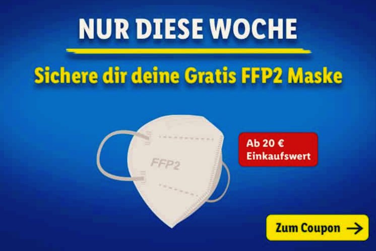 Gratis: FFP2-Maske bei Lidl via App "Lidl Plus"